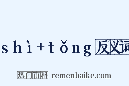 shì+tǒng反义词是什么意思的图片